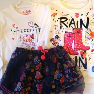 Brand new set of shirts and skirt!